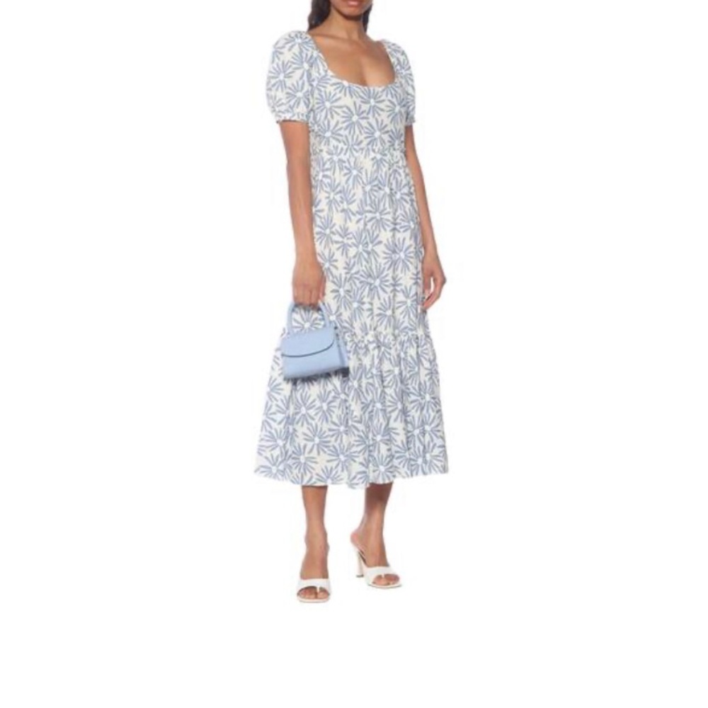 Polo Ralph Lauren Linen Blue Kai Floral Maxi Dress
